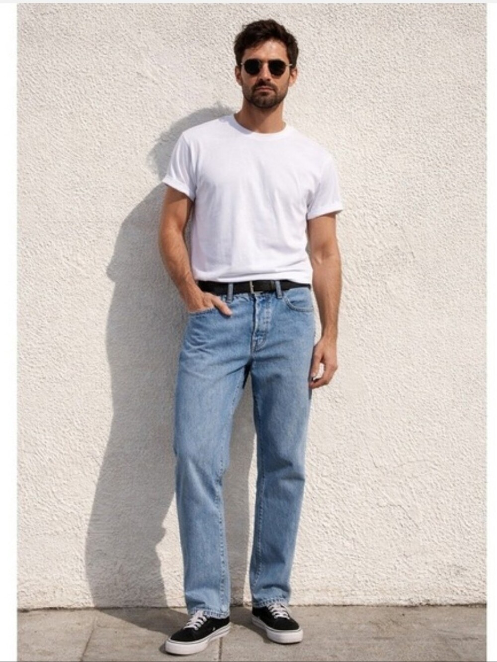 AYR The Normie Straight Relaxed Fit Blue Denim Cotton Jeans Size 38x32